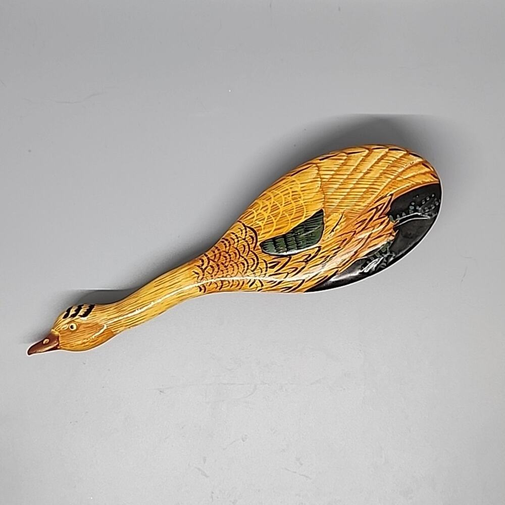8.5in Wood Brown Shaped Dog or Hair Brush Painted Rubber Tip Bristles
